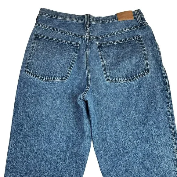 Madewell Balloon Jeans Womens 32 High Rise Relaxed Fit Cotton Denim Blue - Picture 6 of 11